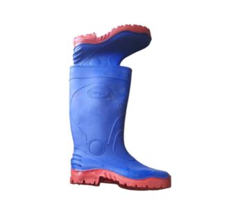 Botte en Caoutchouc Résistante – Bleu / Rouge